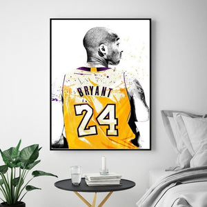 Kobe Bryant Poster Basketball Canvas Wall Art